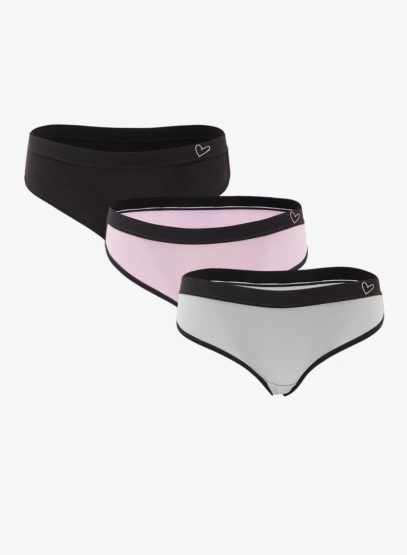 Ginger 3PC Contrast Trim Detail Full Brief